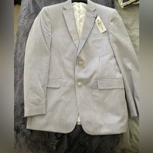 NWT saddlebred striped seersucker jacket blazer retail $138.  38R